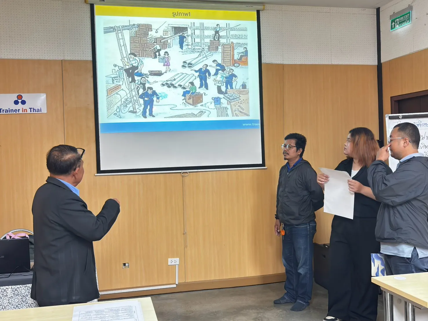 การฝึกปฏิบัติจป.เทคนิค - หลักสูตรจป.-คปอ. ที่ Safety Station โรงเรียนความปลอดภัย