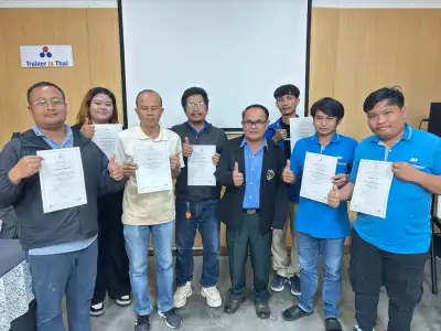 ผู้เข้าอบรมกำลังเรียนรู้จป.เทคนิค - หลักสูตรจป.-คปอ. ที่ Safety Station โรงเรียนความปลอดภัย