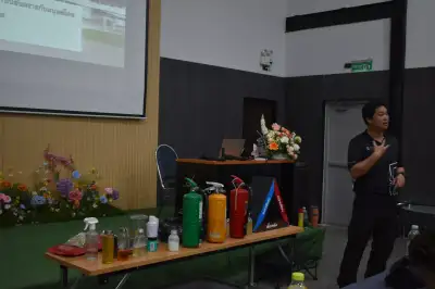บรรยากาศการฝึกอบรมดับเพลิงขั้นต้น - หลักสูตรดับเพลิง ที่ Safety Station โรงเรียนความปลอดภัย