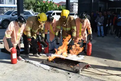 การทดสอบดับเพลิงขั้นต้น - หลักสูตรดับเพลิง ที่ Safety Station โรงเรียนความปลอดภัย