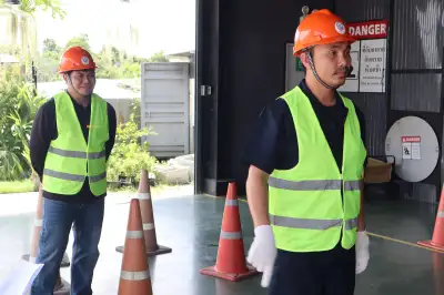 การฝึกปฏิบัติอบรมเครน Overhead Crane - หลักสูตรปั้นจั่น ที่ Safety Station โรงเรียนความปลอดภัย