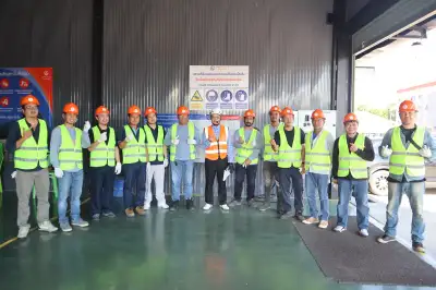 บรรยากาศการฝึกอบรมอบรมเครน Overhead Crane - หลักสูตรปั้นจั่น ที่ Safety Station โรงเรียนความปลอดภัย