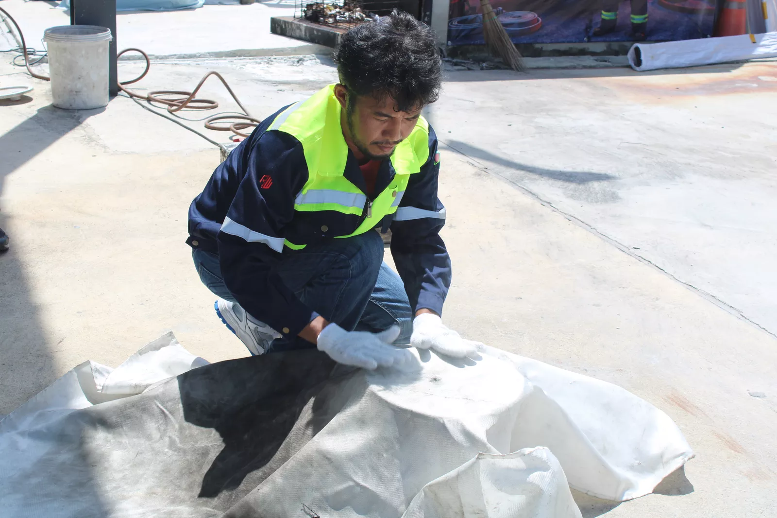 การสาธิตผู้เฝ้าระวังไฟ - หลักสูตรดับเพลิง ที่ Safety Station โรงเรียนความปลอดภัย