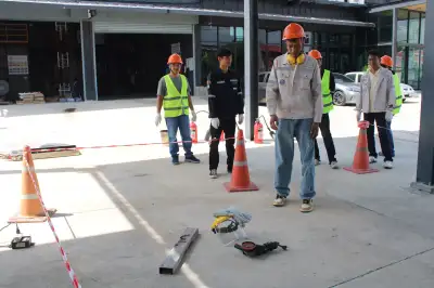 บรรยากาศการฝึกอบรมผู้เฝ้าระวังไฟ - หลักสูตรดับเพลิง ที่ Safety Station โรงเรียนความปลอดภัย